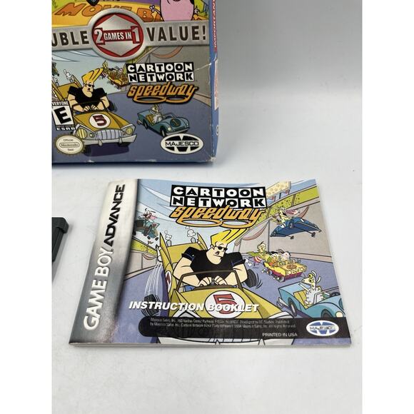 2 Games In 1 Cartoon Network Block Party & Speedway GBA GameBoy Advance - CIB - Picture 5 of 13